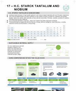 17 – H.C. STARCK TANTALUM AND NIOBIUM