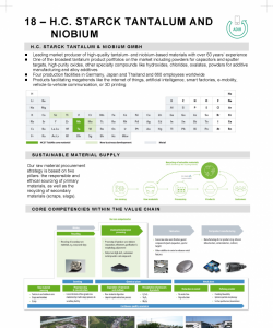 18 – H.C. STARCK TANTALUM AND NIOBIUM